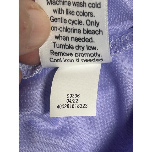 NWT LC LAUREN CONRAD M PURPLE GOLD‎ GREEN FLORAL RUFFLE FAUX WRAP MIDI 3X - Picture 10 of 11